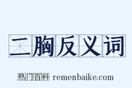 二胸反义词是什么意思的图片